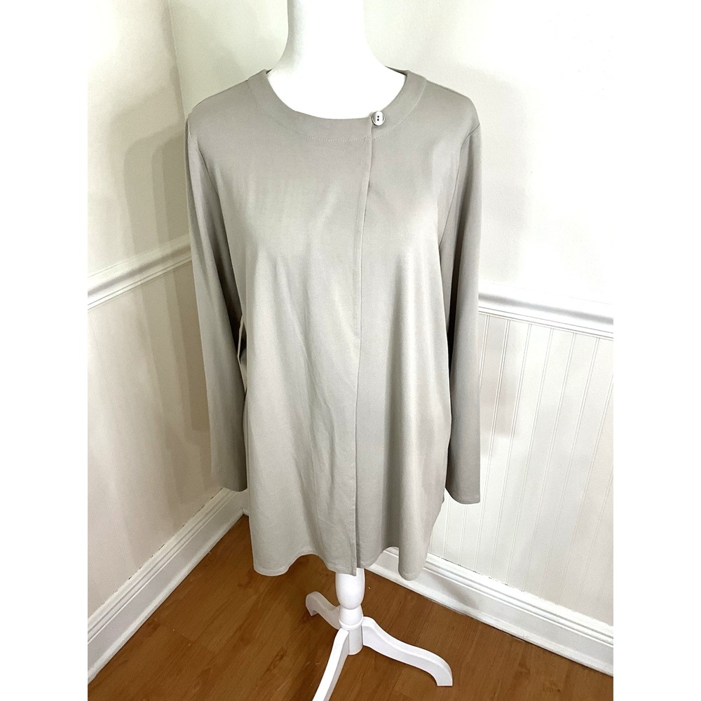 J Jill Wearever Collection 1 Button Front‎ Cape Cardigan Minimalist Women Size M